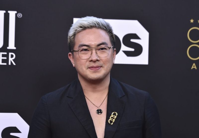 Bowen Yang arrives at the 27th annual Critics Choice Awards on Sunday, March 13, 2022, at the Fairmont Century Plaza Hotel in Los Angeles. (Photo by Jordan Strauss/Invision/AP)