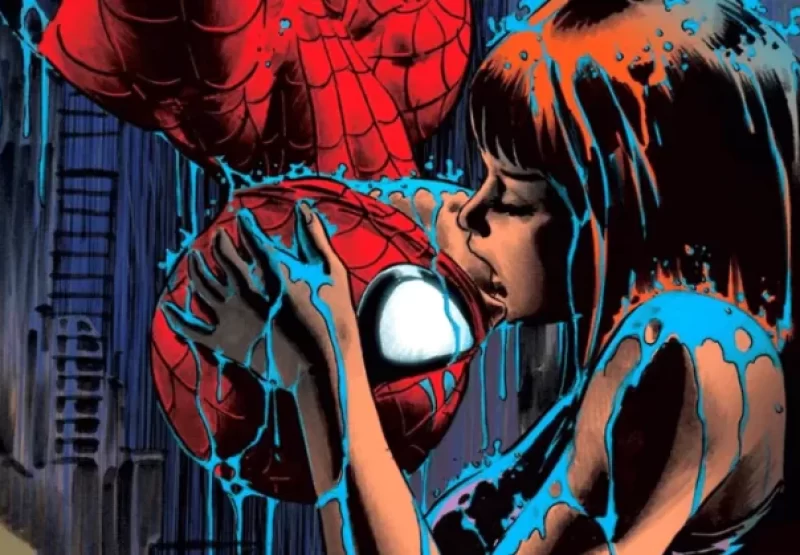 Espetacular-Homem-Aranha-beijando-Mary-Jane-da-Marvel